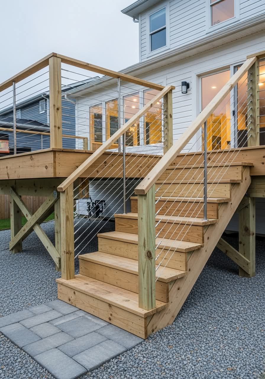 Deck con cable rail