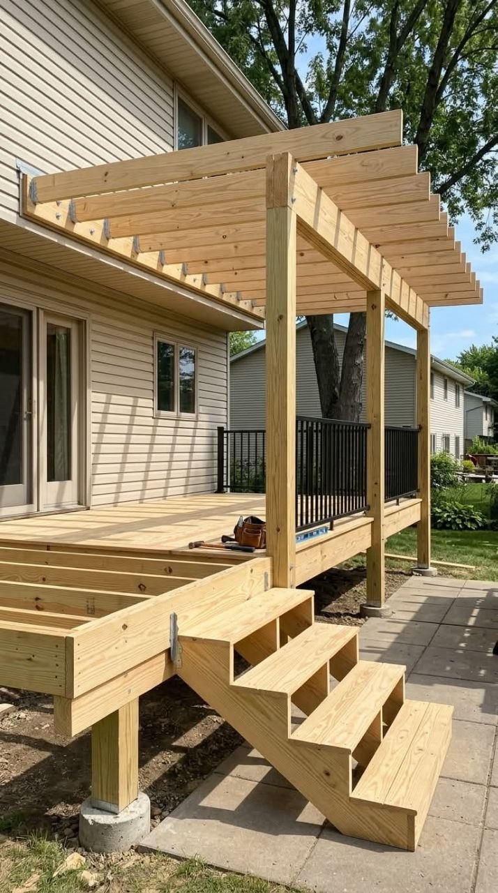 Pérgola contemporánea